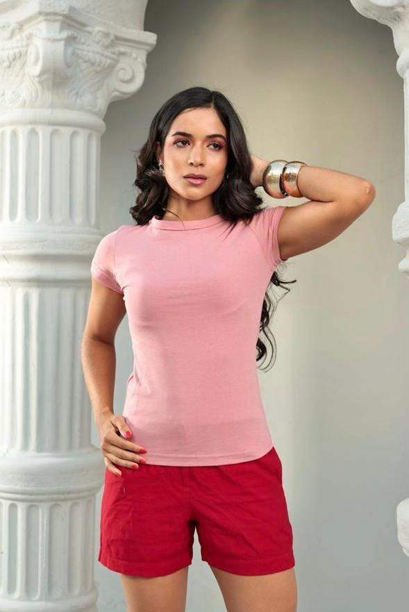 BABY LOOK COTON  GOLA REDONDA LISA SLIM P/GG