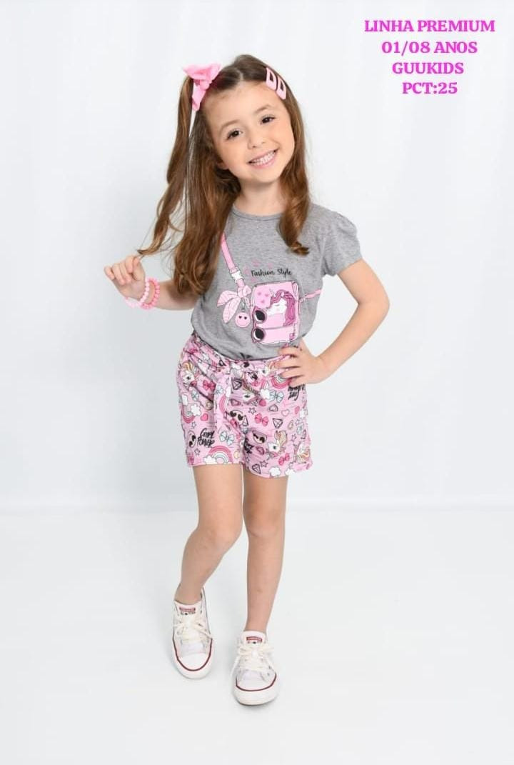 CONJUNTO SHOPPING PREMIUM FEMININO GUUKIS 1/8 ANOS