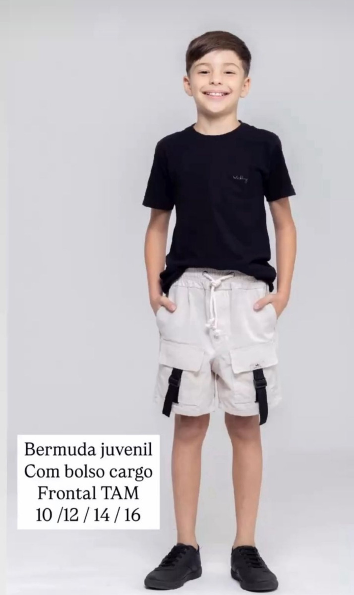 SHORT MAURICINHO JUVENIL BOLSO  CARGO FRONTAL 10/16