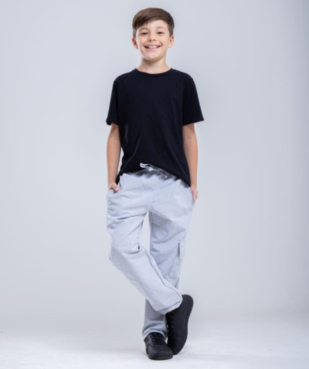 CALÇA  JUVENIL  BRIM CARGO   10/16 ANOS -022