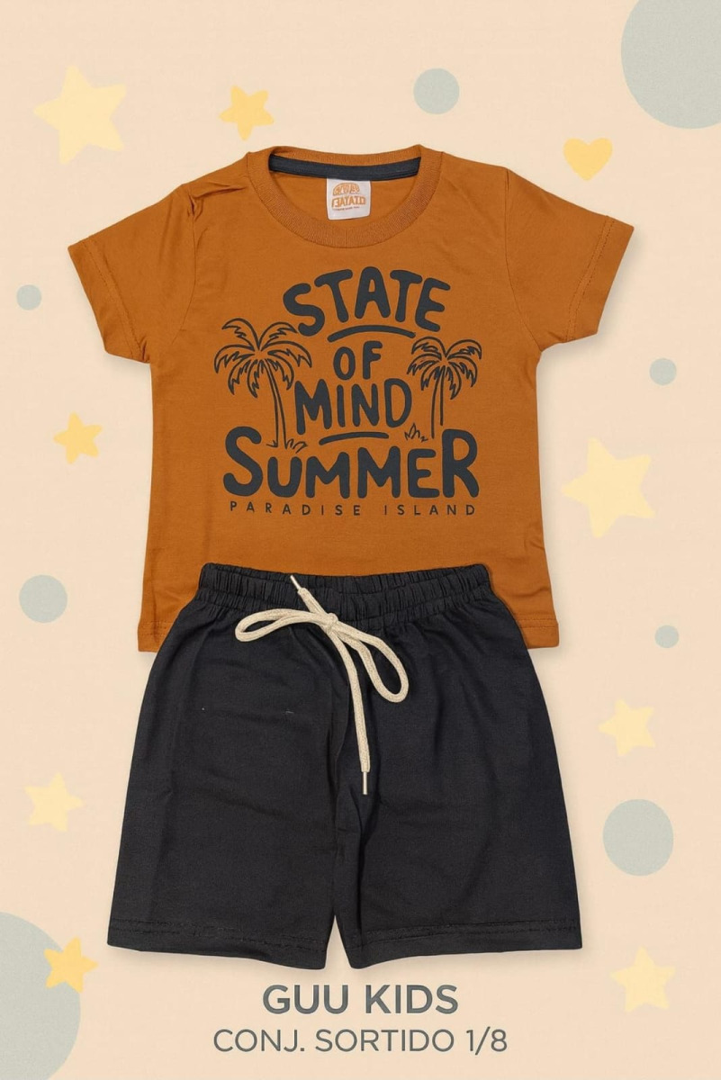 CONJUNTO SHOPPING GUUKIDS MASCULINO  1/8 ANOS