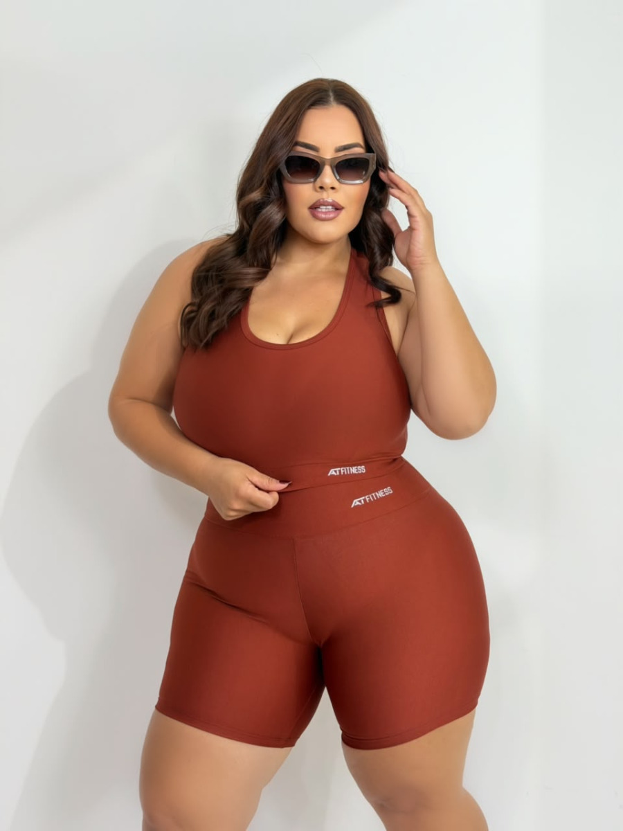 CONJUNTO FITNES SHORT NADADOR PLUS SIZE G1/G3