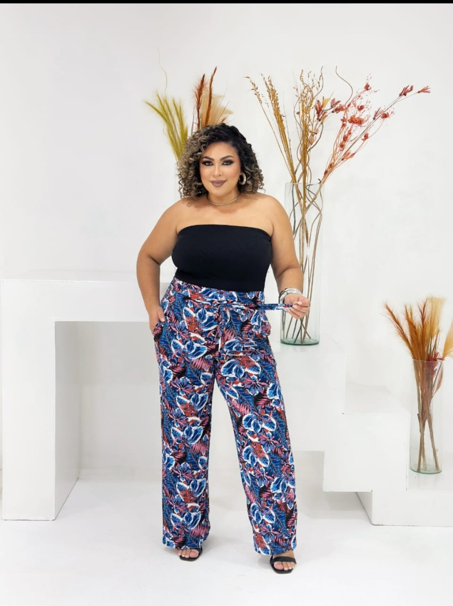 CALÇA LIGANETY SENHORA COM CINTO/ BOLSO G/GG
