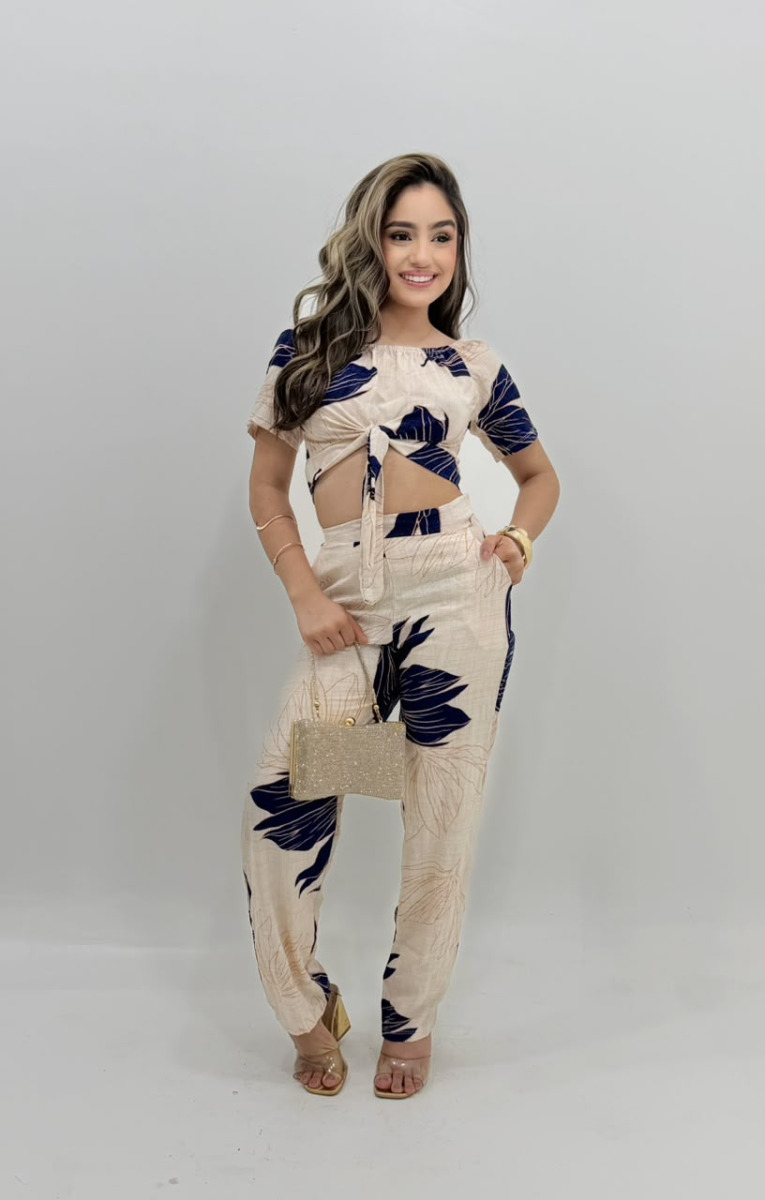 CONJUNTO JUVENIL CALÇA VISCOLINHO BARRADO