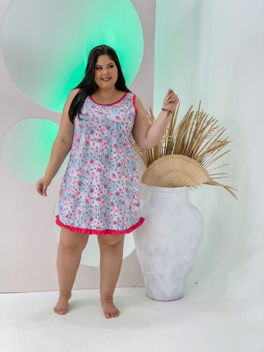 CAMISOLA REGATA PLUS SIZE ESTAMPADA -GG-