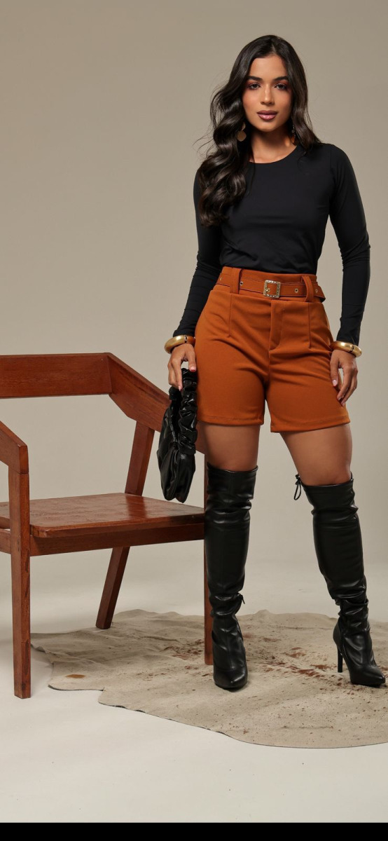 SHORT ESCUBA PINÇA C/ CINTO -M/G-