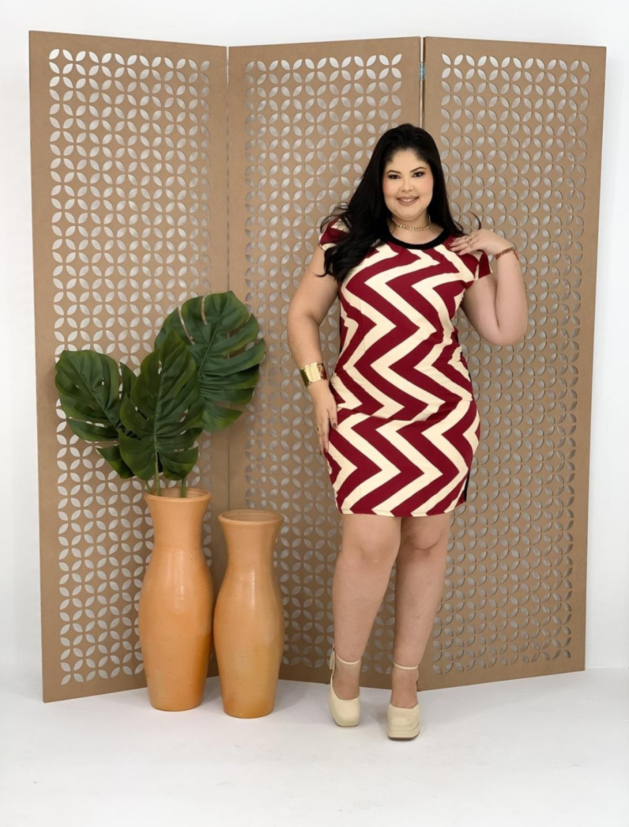 VESTIDO LISTRADO KARMÉLIA M/G/GG