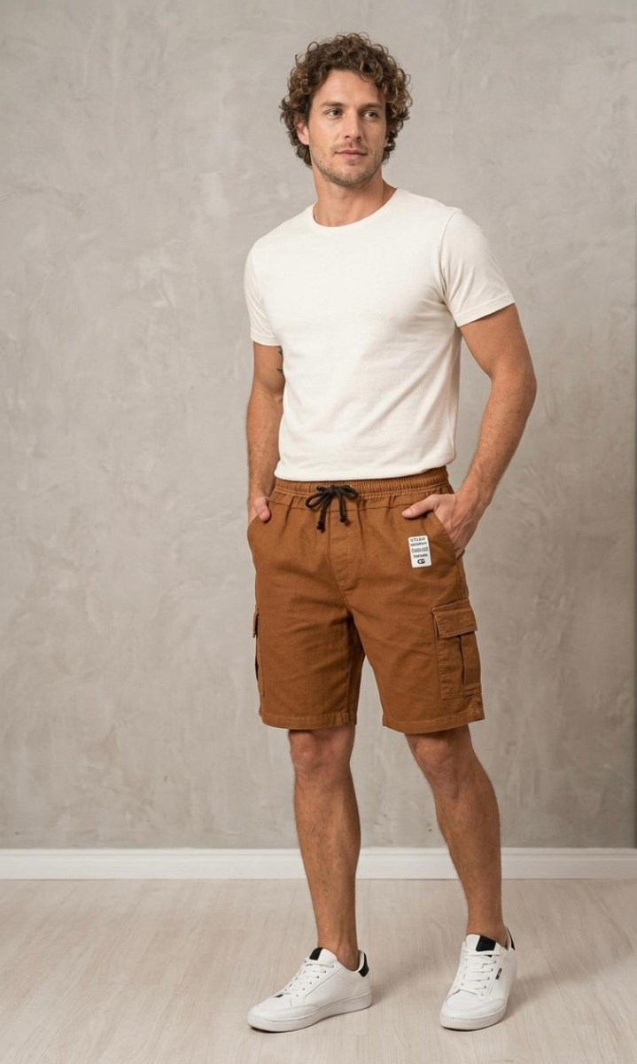 BERMUDA ADULTA BOLSO LATERAL P/G -0300-