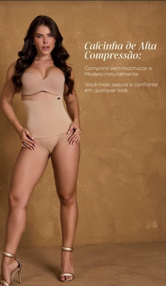 CINTA MODELADORA CALÇINHA TRADICIONAL TALA DE COMPREENSÃO P/GG -805-