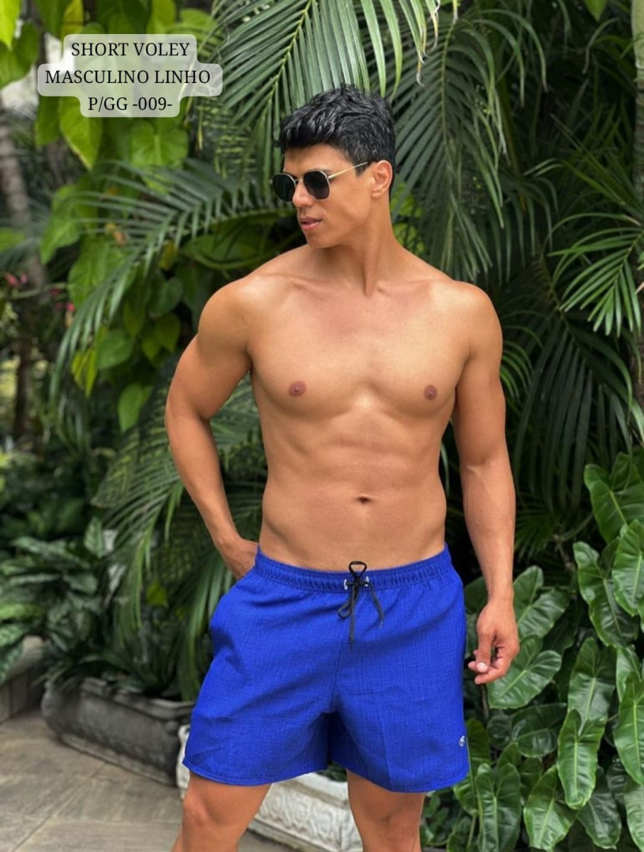 SHORT MAURICINHO LINHO  ADULTO P/GG -009-