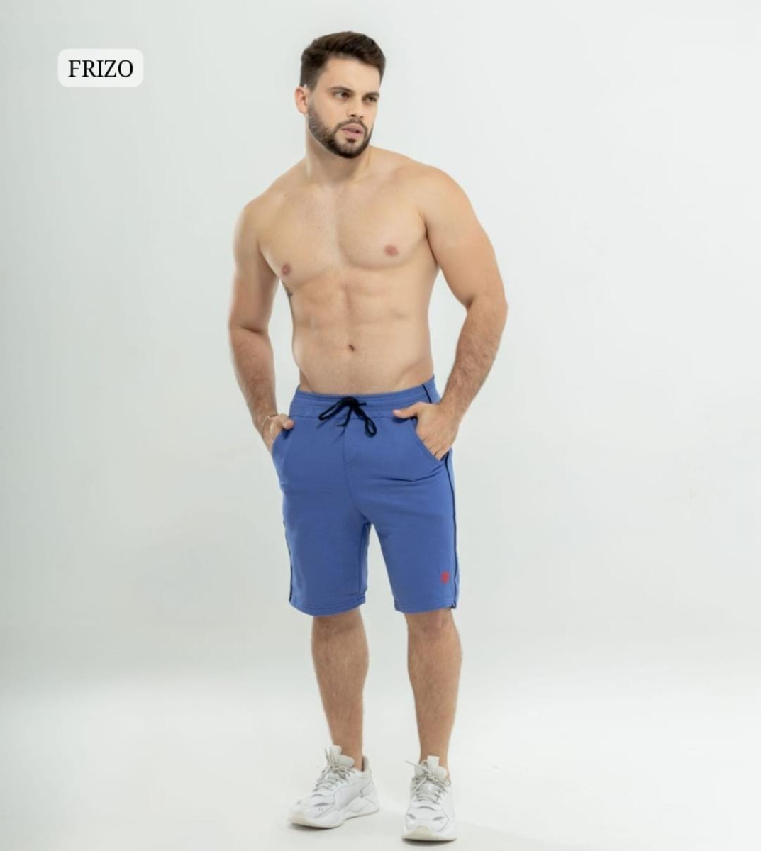 SHORT MOLETOM FLANELADO FRIZO P/GG-
