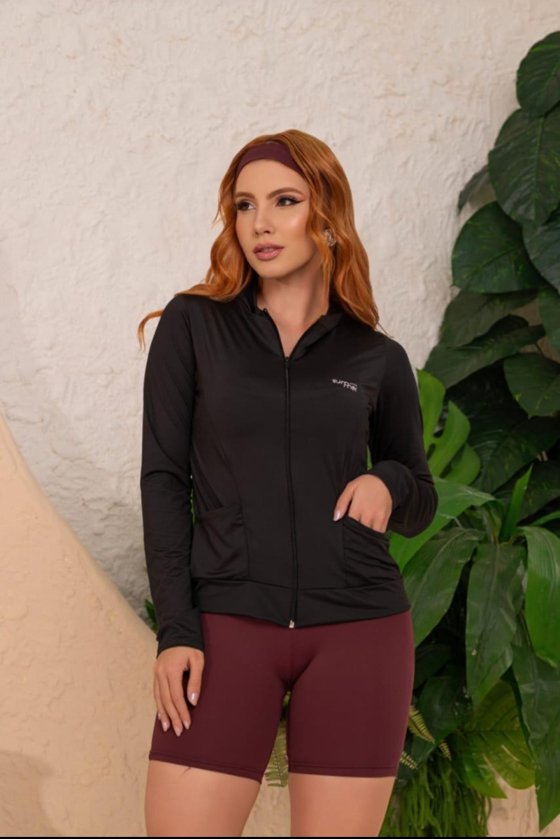 CASACO UV POLIAMIDA COM ZIPER/ BOLSO -G-