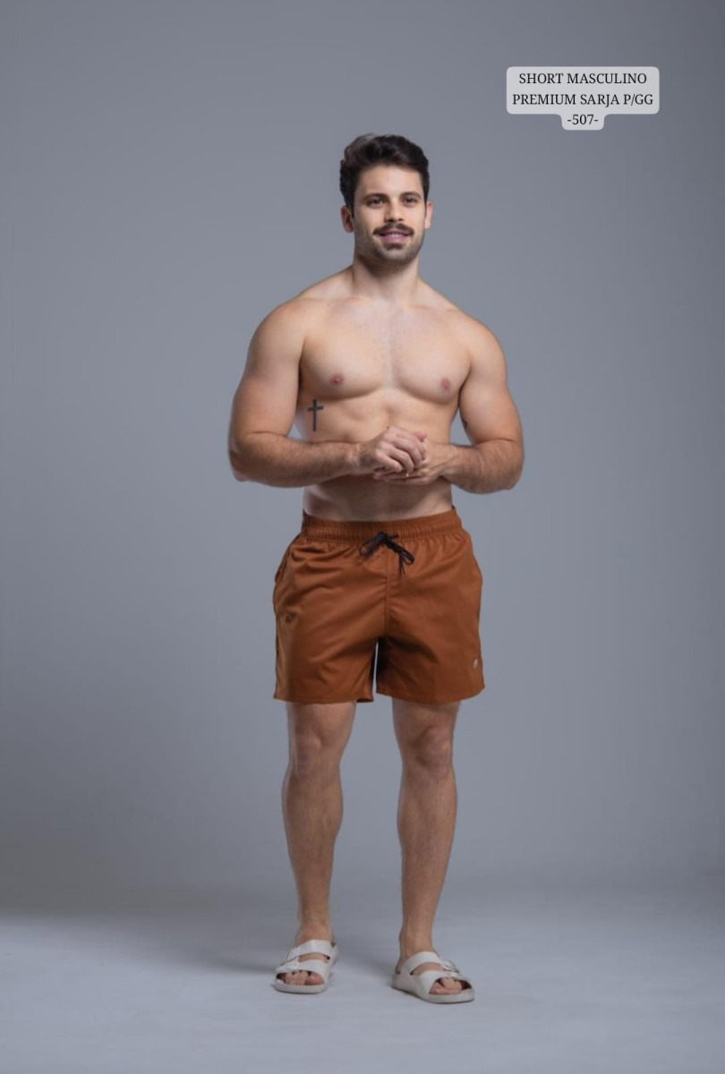SHORT MASCULINO PREMIUN SARJA P/GG -507-