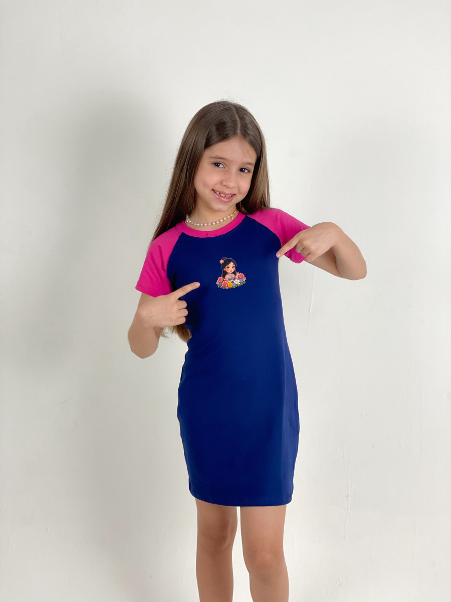 VESTIDO JUVENIL EM COTTON RAGLAN 4/14