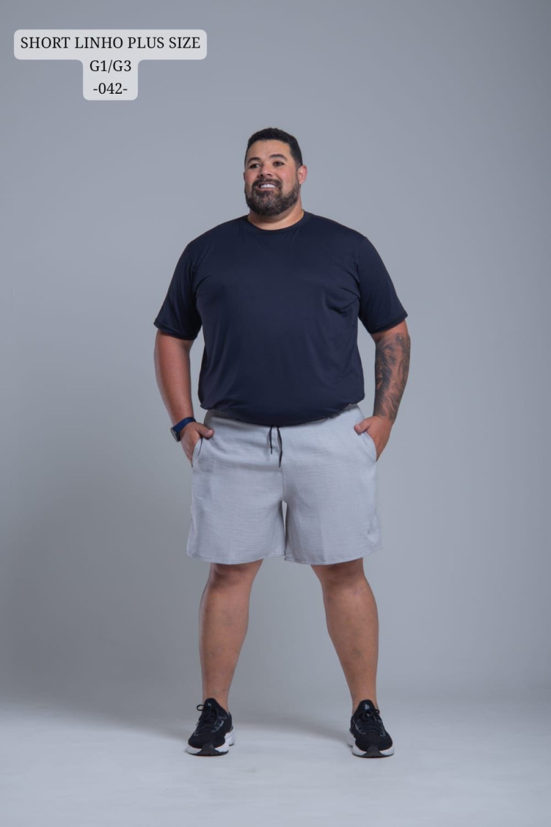 SHORT MASCULINO LINHO PLUS SIZE G1/G3 -042-