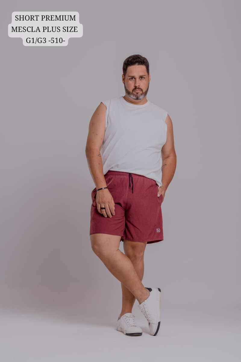 SHORT PREMIUM MESCLA PLUS SIZE  G1/G3 -510-