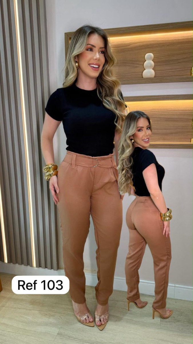 CALÇA ALFAIATARIA COM ZIPER/BOLSO M/G-103-