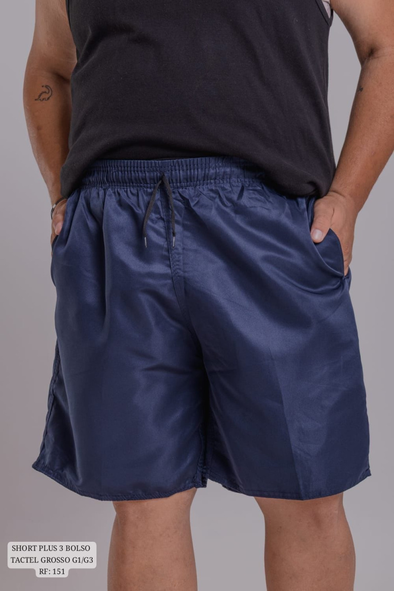 SHORT PLUS 3 BOLSO TACTEL GROSSO G1/G3 -151-