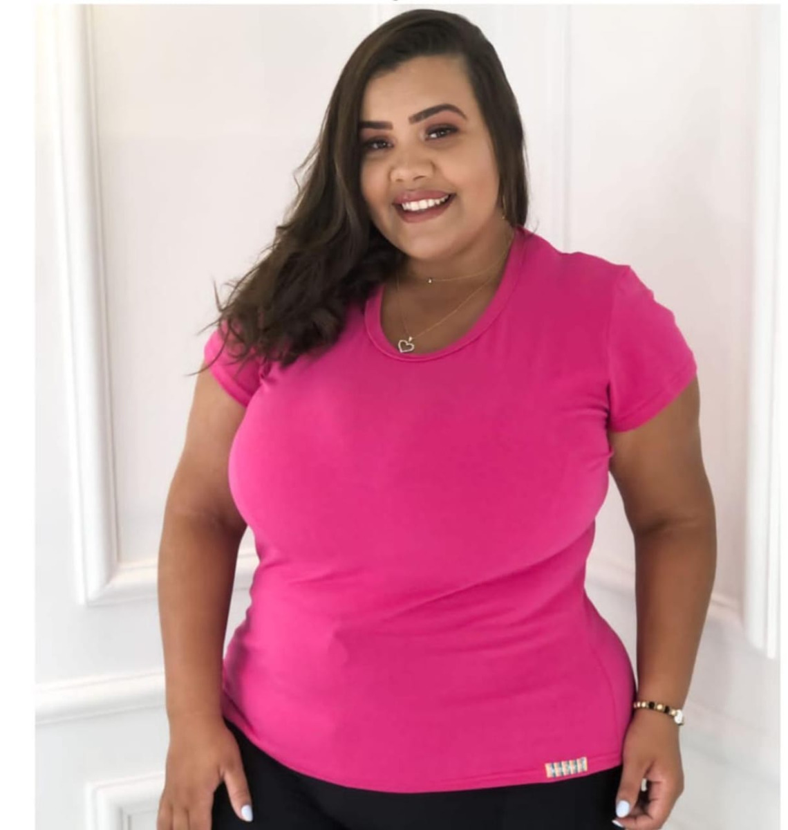 -BABY LOOK COTON PLUS SIZE GOLA REDONDA-LISA G1/G3-