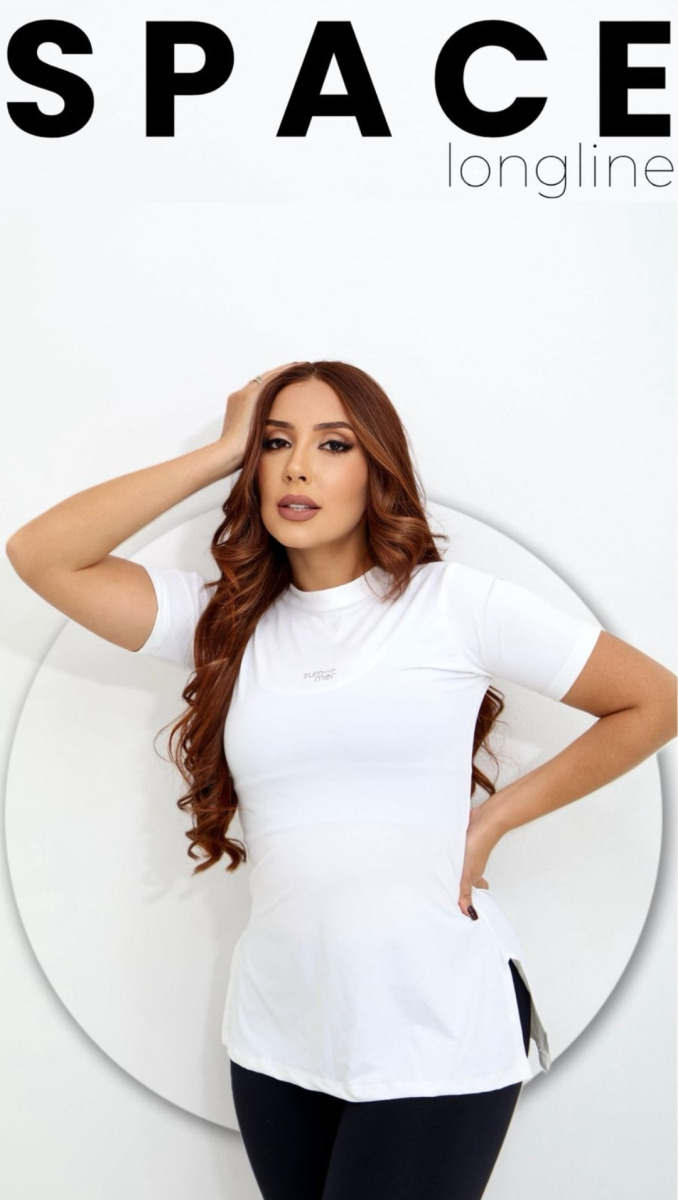 BABY LOOK 100%  POLIAMIDA ABERTURA LATERAL  P/GG