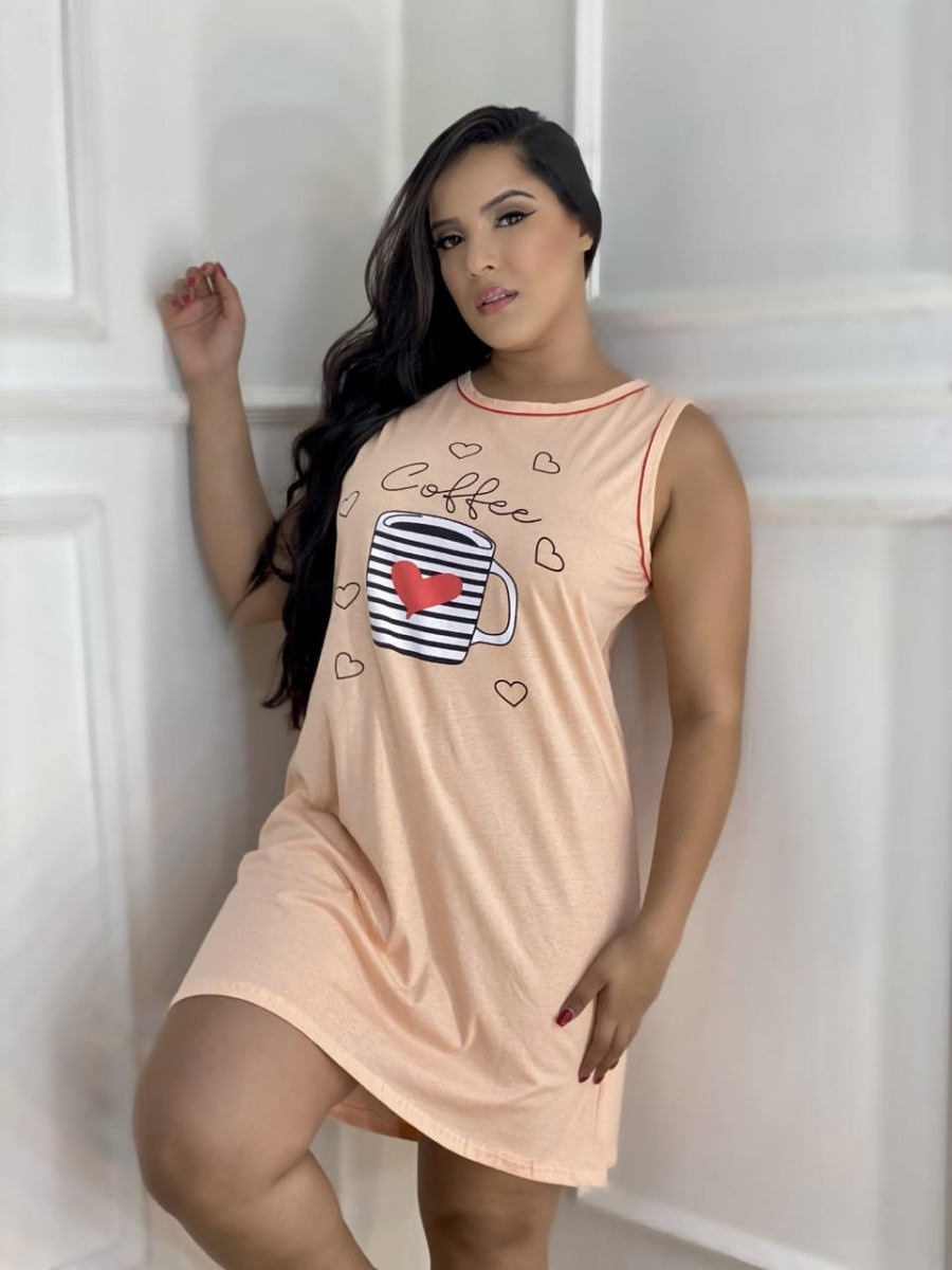 CAMISOLA REGATA ALGODÃO ESTAMPADA M/GG