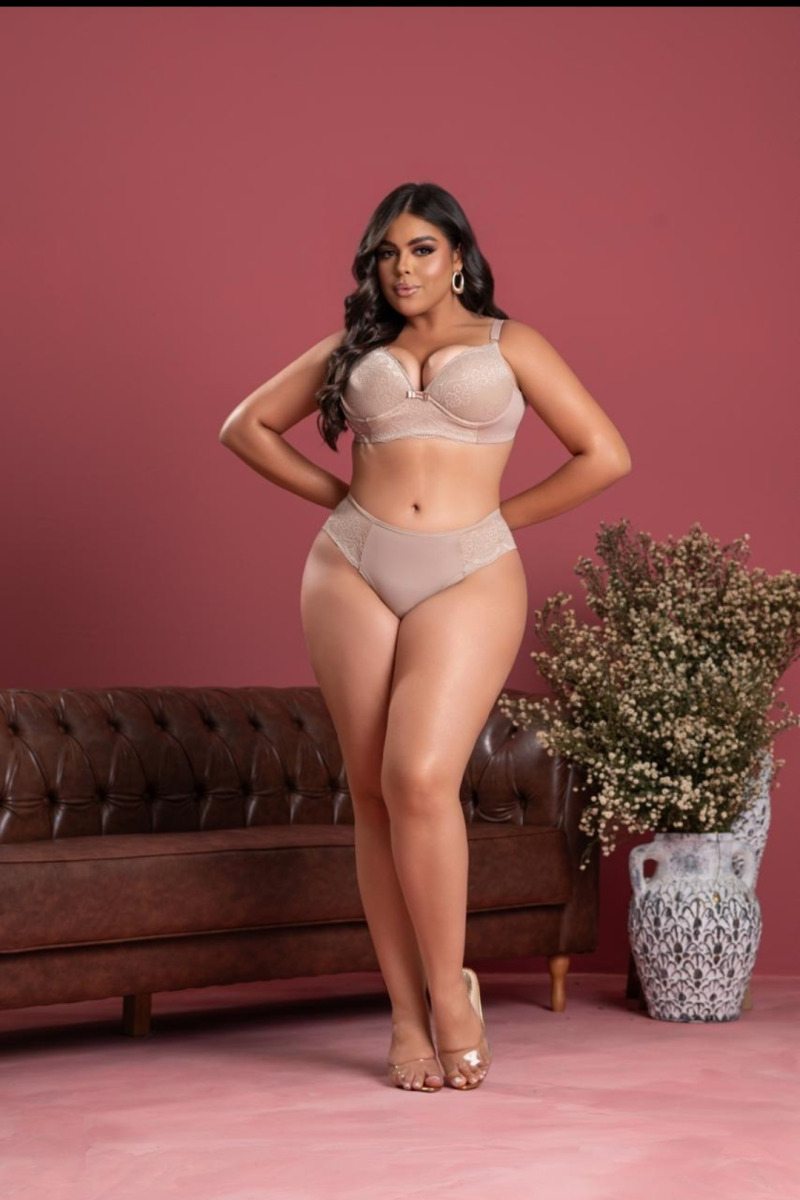 CONJUNTO LINGERI PLUS SIZE RENDADO 48/52