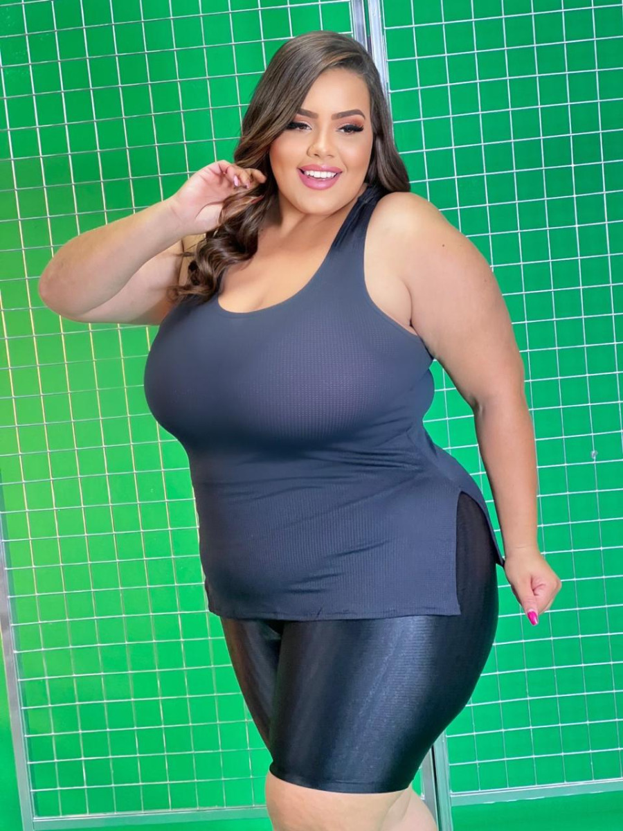 REGATA POLIAMIDA PLUS SIZE ABERTURA LATERAL -GG-016-