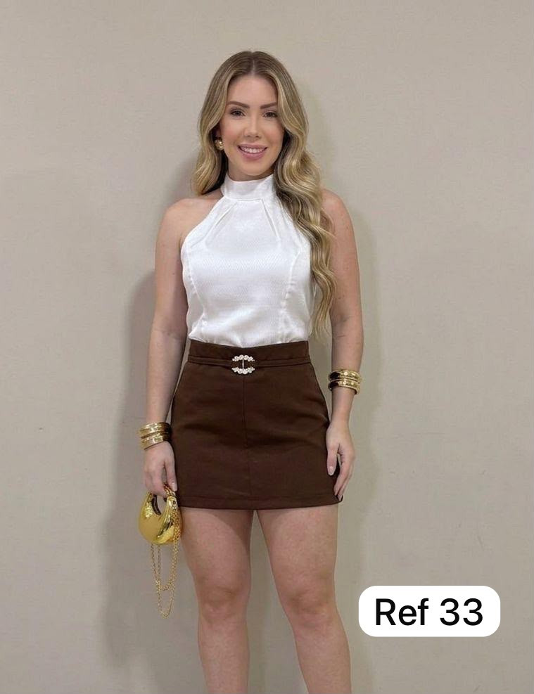 SHORT SAIA ALFAIATARIA COM ZÍPER/  M/G-33-