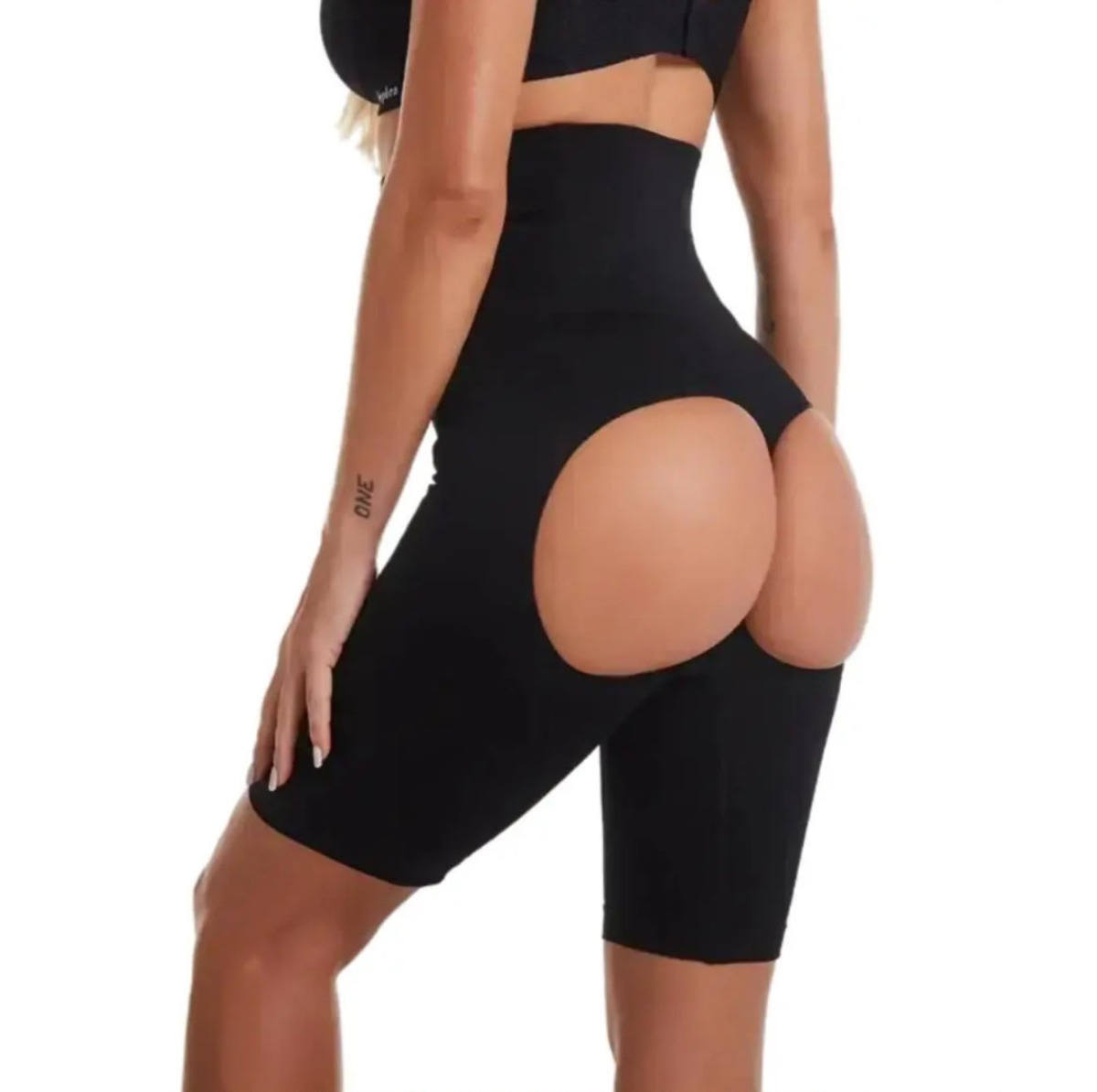 CINTA CIRÚRGICA  MODELADORA COM BARBATANA  CINTURA ALTA/ ABERTURA ÍNTIMA / BUMBUM P/GG-18033-