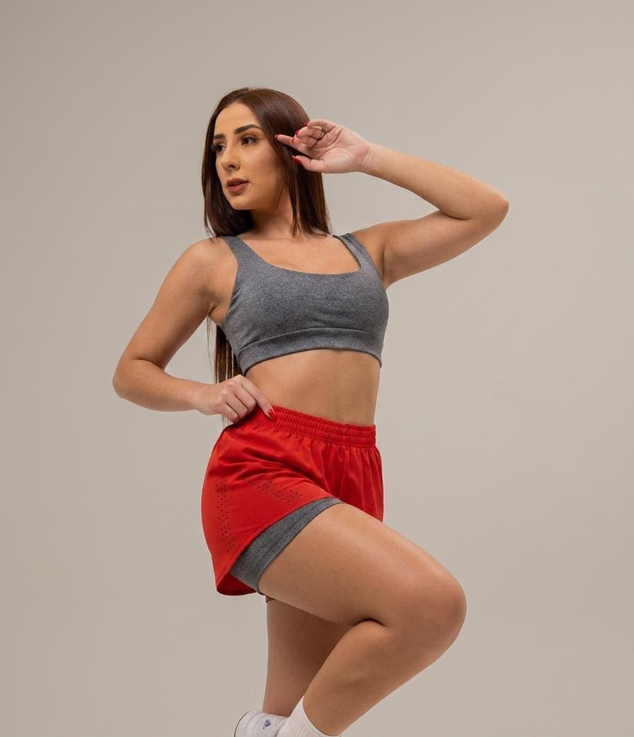 SHORT DUPLO FEMININO CORTE LASER M/GG -064-