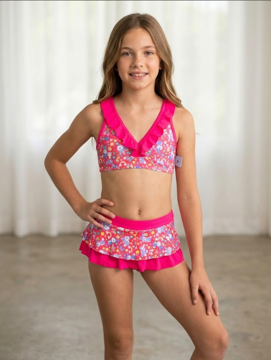 BIQUÍNI JUVENIL POLIAMIDA COM BOJO 4/12 ANOS -1509