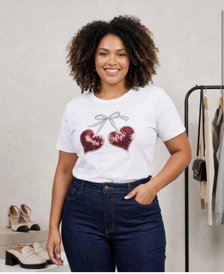 BLUSA PLUS SIZE SUEDE BORDADA IMPORTADA G1/G3 -811
