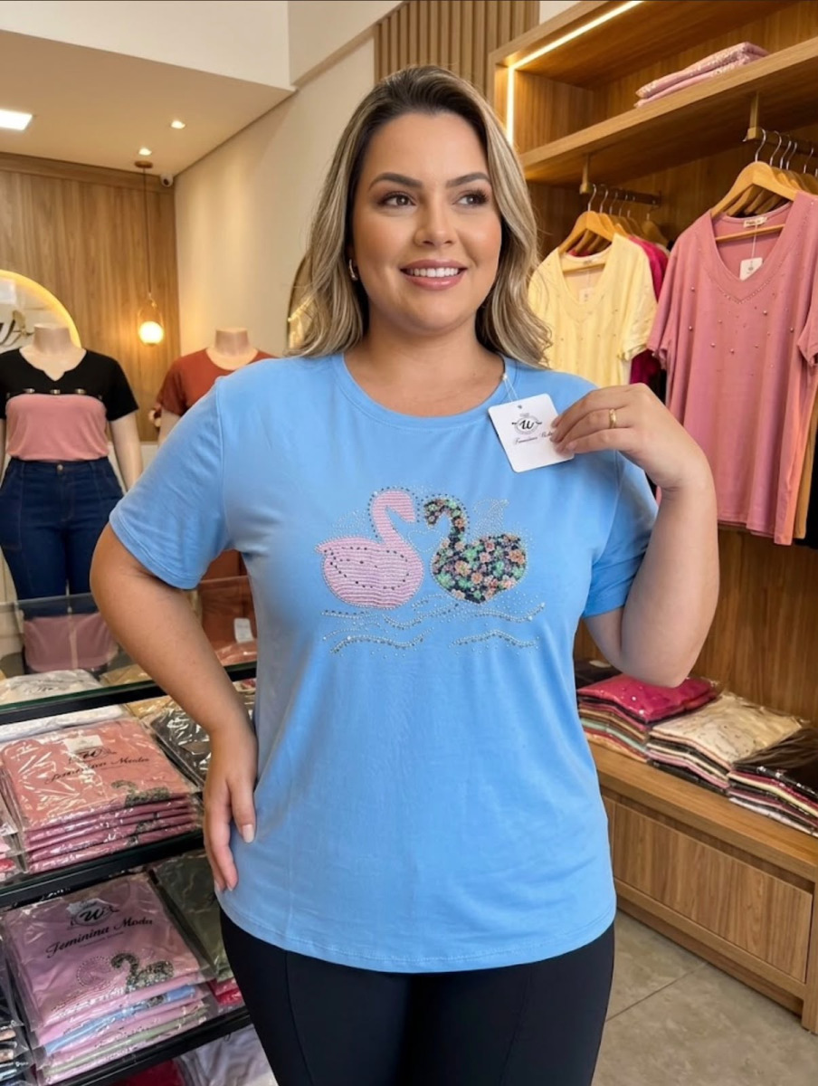 BLUSA PLUS SIZE SUEDE BORDADA IMPORTADA G1/G3 -841--