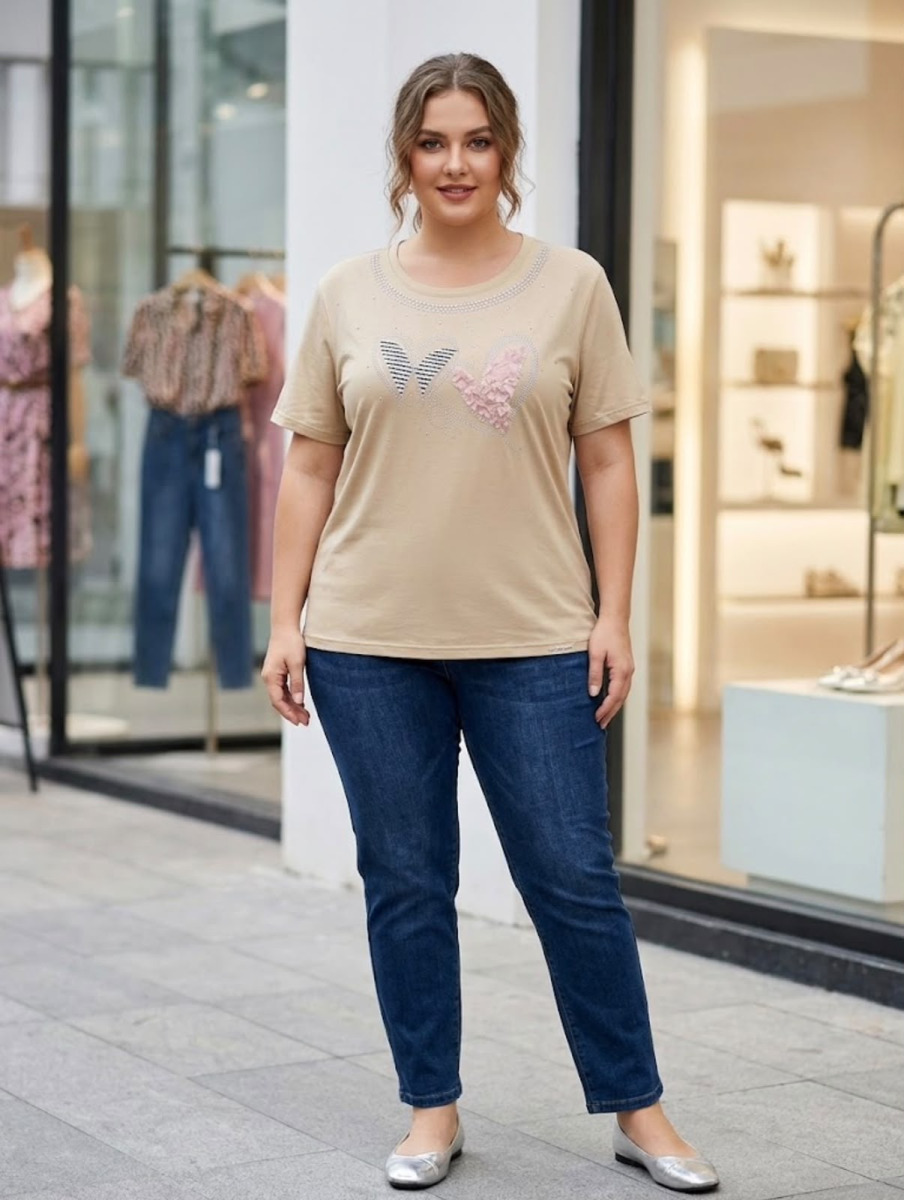 BLUSA PLUS SIZE SUEDE BORDADA IMPORTADA G1/G3 -855--