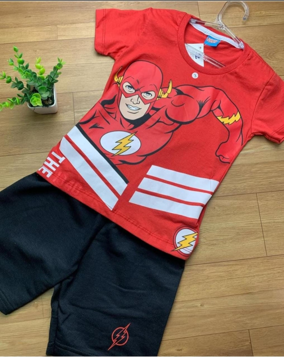 CONJUNTO BARRADO  SHOPPING PERSONAGEM MARVEL 2/8 ANOS