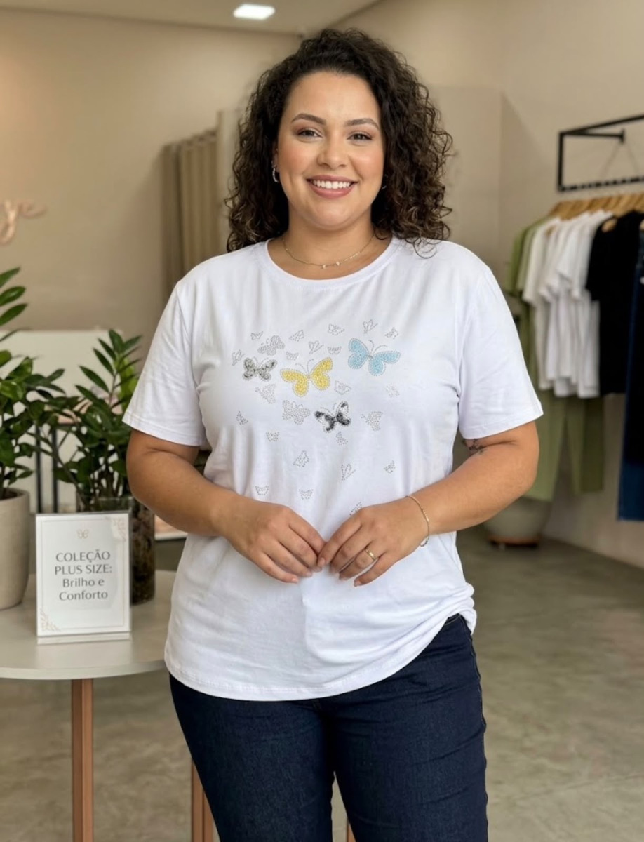 BLUSA PLUS SIZE SUEDE BORDADA IMPORTADA G1/G3 -863-