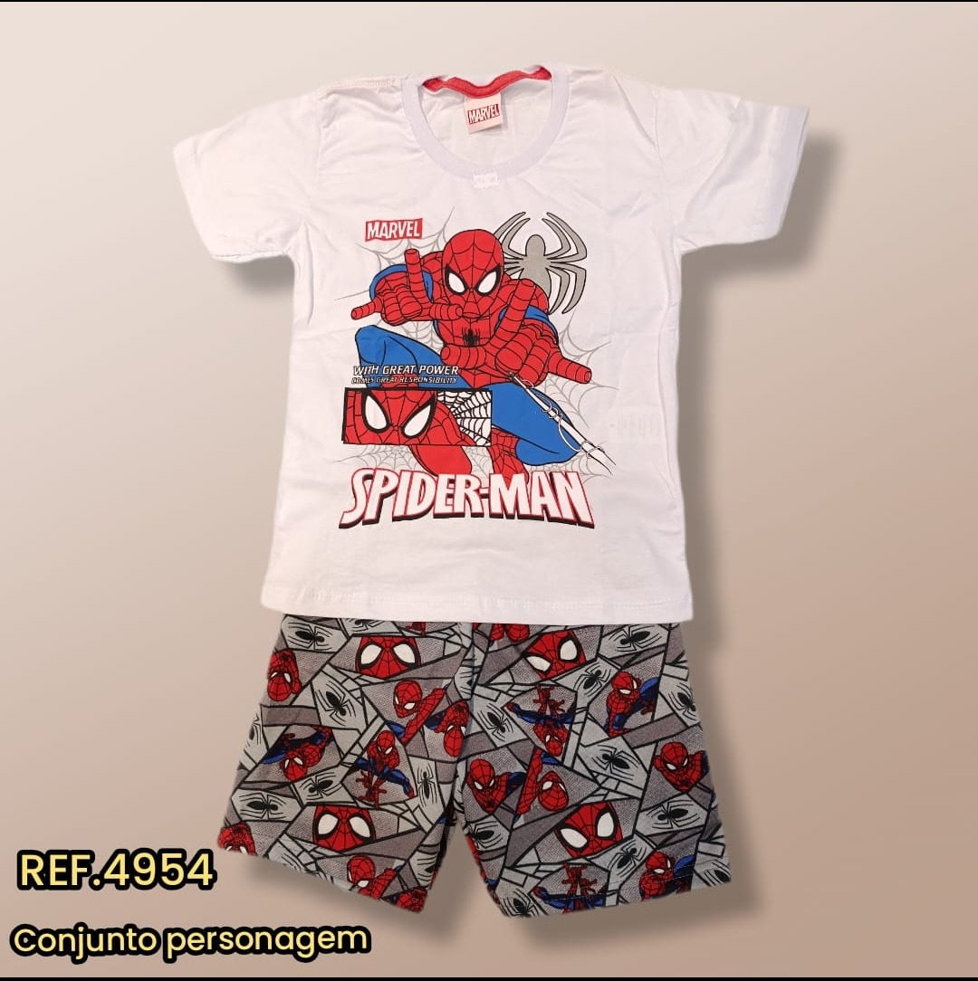 CONJUNTO BARRADO  SHOPPING PERSONAGEM 2/8 ANOS-4954-